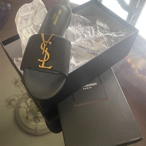 ysl slides ebay|yves saint laurent slides.